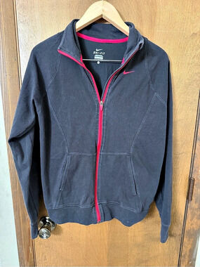 Nike Dri-FIT Cotton Full-Zip Women's Large Training Jacket Cotton Full-Zip